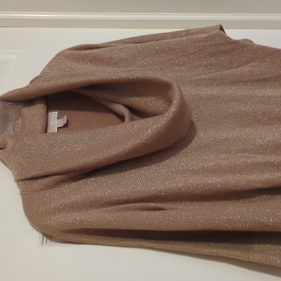 MICHAEL KORS * GOLD SHIMMER SS COWL NECK MEDIUM - Picture 2 of 9